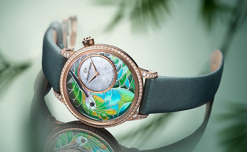 JAQUET DROZ(ジャケ・ドロー) 2021新作 ジャケ・ドローが表現するハチドリの新たな飛び立ち。ジャケ・ドロー「プティ・ウール ミニット スマルタ クララ ハミングバード」