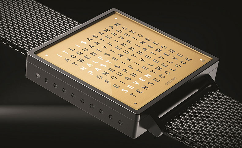 QLOCKTWO(クロックツー) ムーンフェイズや24Kゴールド文字盤を採用した、10本限定ブランド設立10周年記念モデル「QLOCKTWO W39」