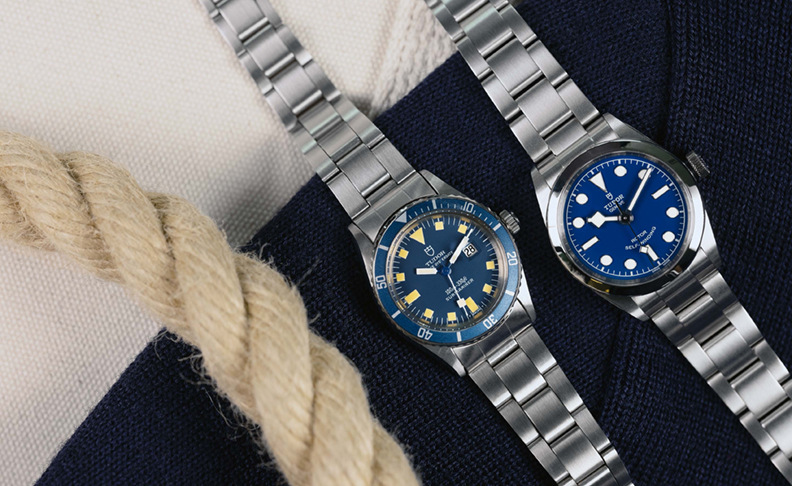 TUDOR(チューダー) “TUDOR BLUE”。チューダーが誇る美的ヘリテージの中でもっとも視覚に訴えるシグネチャーのひとつ