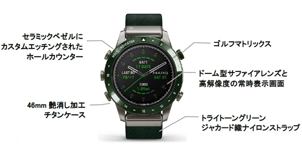 GARMIN MARQ(ガーミン マーク) 2020新作 革新と洗練を極めたゴルファーのための最高峰GPSプロウォッチ。ガーミン「MARQ Golfer」