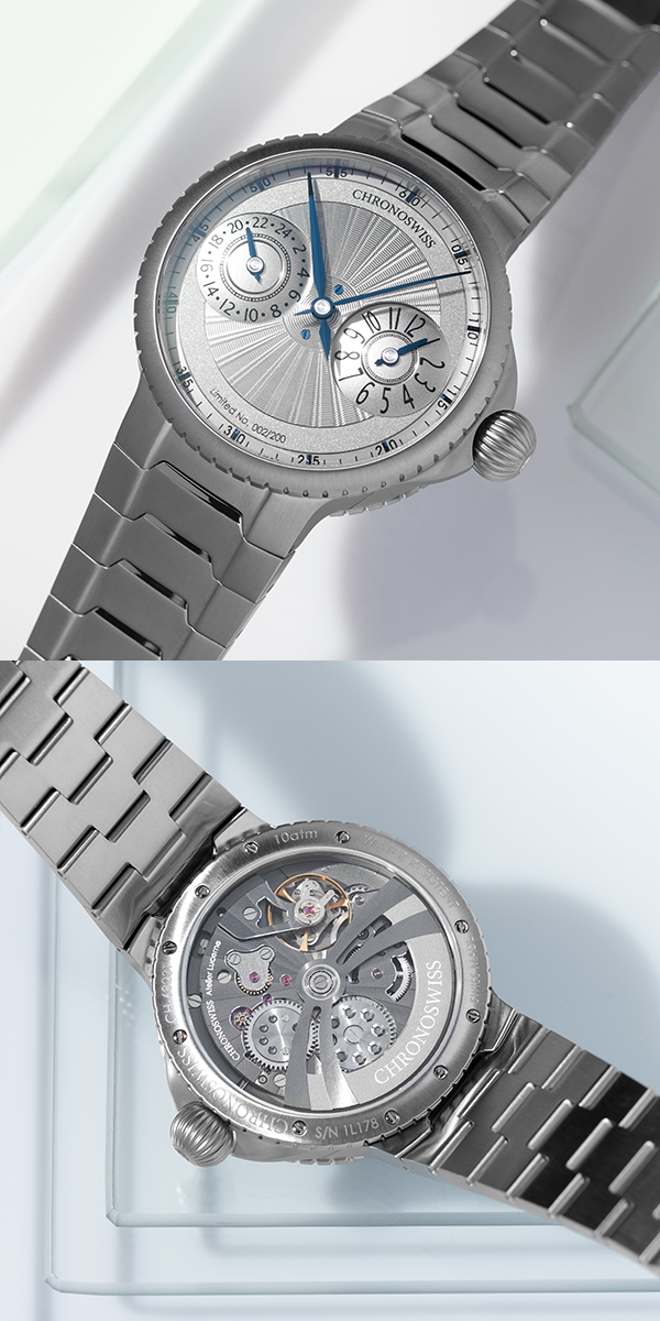 CHRONOSWISS(クロノスイス) 2026新作 クロノスイス「パルス GMT シルバー ギョーシェ」
