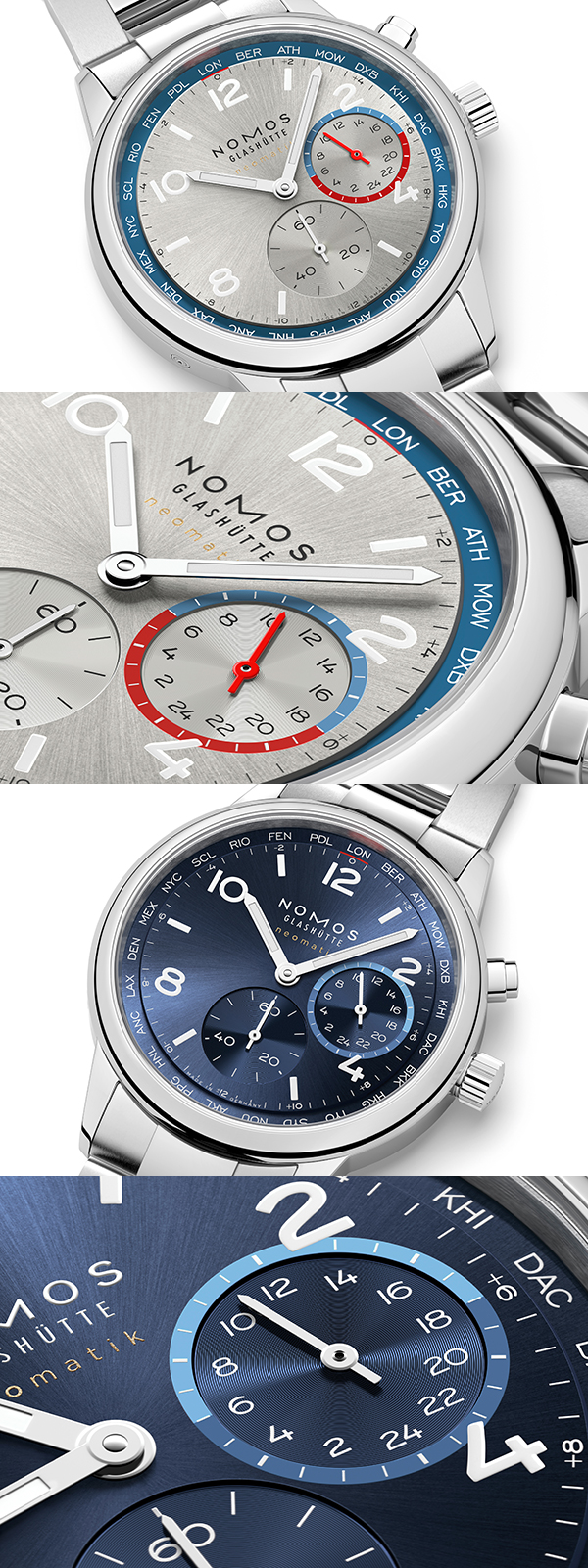 NOMOS Glashütte(ノモス グラスヒュッテ) 2025新作 ワールドタイムの新解釈。ノモス グラスヒュッテ「クラブ スポーツ ネオマティック ワールドタイマー」