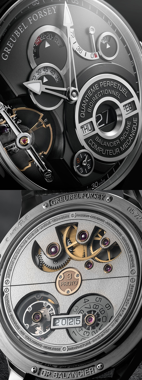 GREUBEL FORSEY(グルーベル・フォルセイ) 2025新作 一切の妥協を許さないパーペチュアルカレンダー。グルーベル・フォルセイ「QP バランシエール」