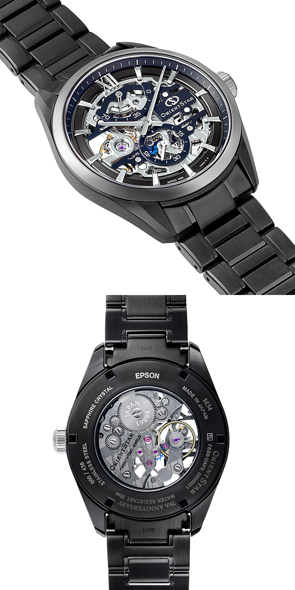 ORIENT STAR(オリエントスター) 2026新作 オリエントスターから75周年記念モデル「M34 F8 スケルトン ハンドワインディング」新登場