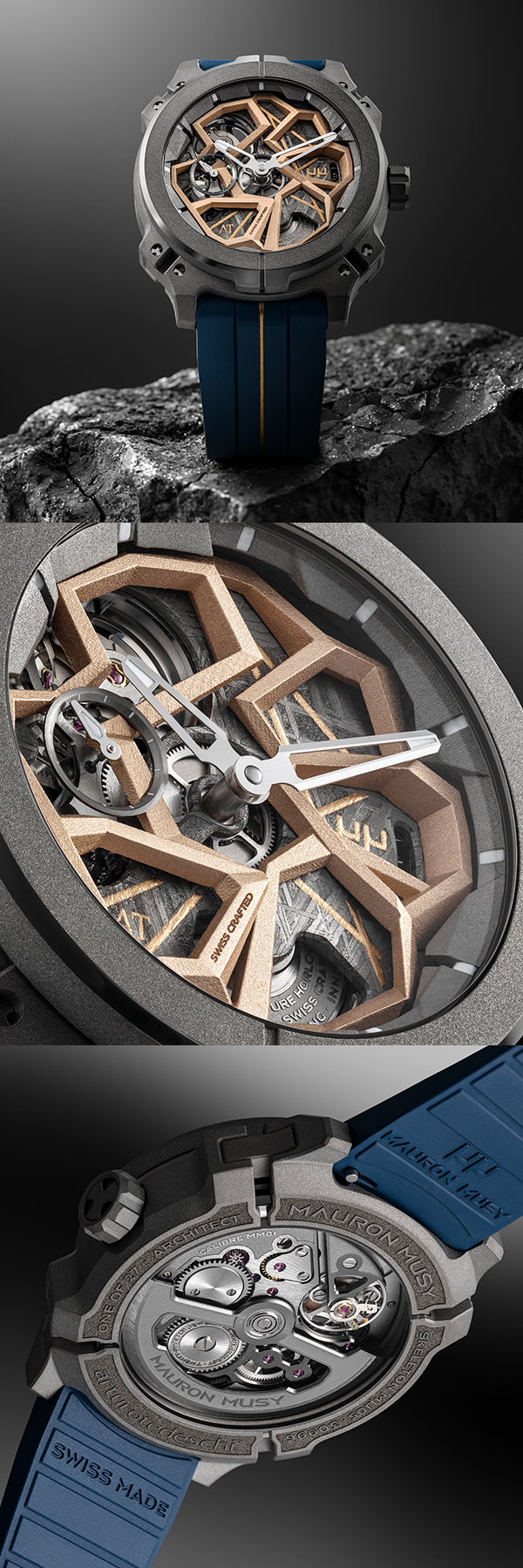 MAURON MUSY(モーロン・ミュジー) 2026新作 「アーキテクト」コレクションの完成形にして完結編。モーロン・ミュジー「アーキテクト・オブ・ゴールデン・コスモス」と「アーキテクト・オブ・ゴールデン・オアシス」