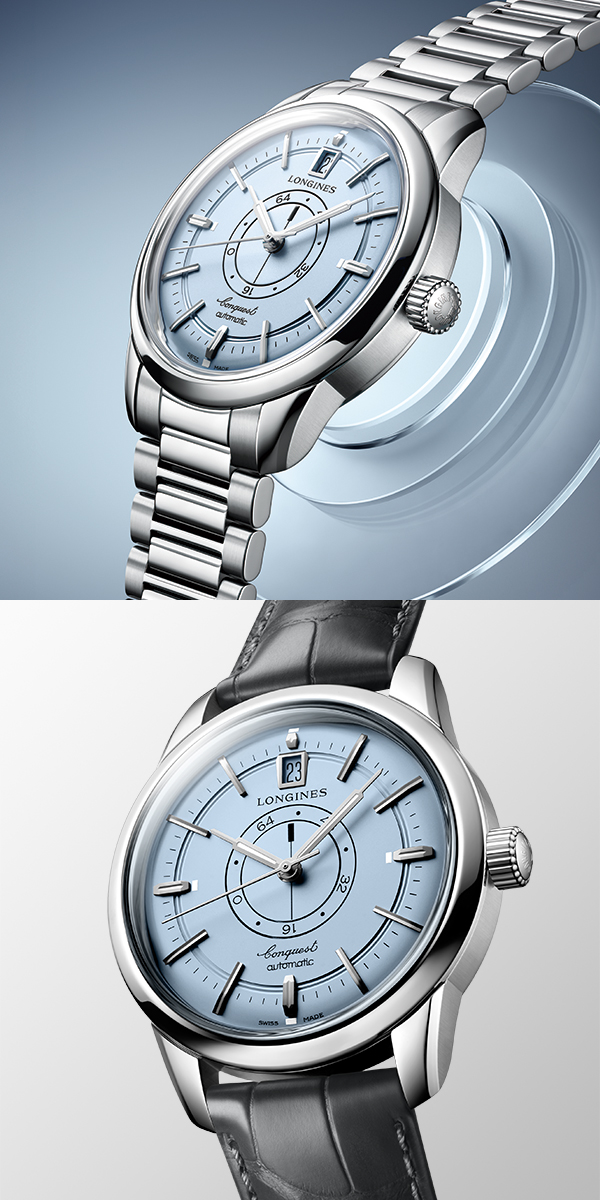 LONGINES(ロンジン) 2026新作 ヘリテージを宿したドレスウォッチの真髄。ロンジン「コンクエスト ヘリテージ セントラル パワーリザーブ」が静謐なライトブルーを纏って登場