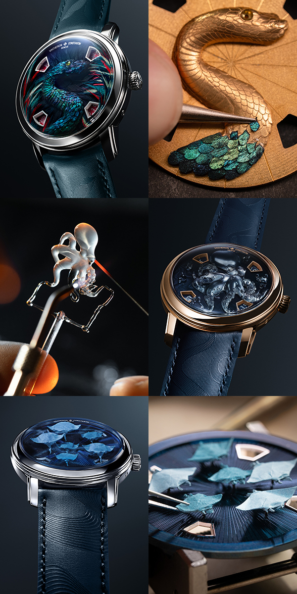 VACHERON CONSTANTIN(ヴァシュロン・コンスタンタン) 工芸プログラム：ONE OF NOT MANY CRAFTS PROGRAMME　時計製造分野では珍しい技巧を取り入れたミニアチュール芸術シリーズ。ヴァシュロン・コンスタンタン「メティエ・ダール - 動物王国へ敬意を表して -」