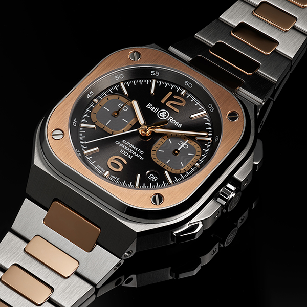 BELL & ROSS(ベル&ロス) 2024新作 ベル&ロス「BR 05 クロノ グレー スティール&ゴールド」