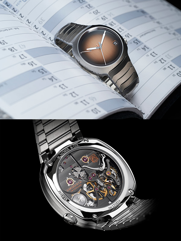 H.Moser & Cie.(H.モーザー) 2024新作 1年間限定生産のスペシャルエディション。H.モーザー「ストリームライナー・パーペチュアルカレンダー コンセプト スモークサーモン」