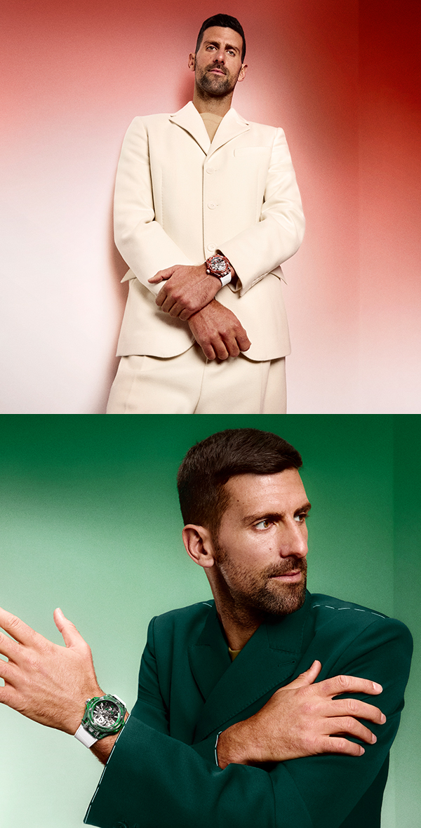 HUBLOT(ウブロ) 2026新作 史上最高の選手、ウブロアンバサダー ノバク・ジョコビッチへのオマージュ。3つのサーフェスと、ゲーム、セット、マッチのための時計3部作。ウブロ「ビッグ・バン トゥールビヨン ノバク・ジョコビッチ GOAT エディション」