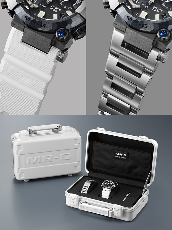 MR-G(エムアールジー) 2026新作 “MR-G”30周年を記念した特別モデル。ISO200m潜水用防水性能を備えた本格ダイバーズウオッチ“FROGMAN”。極地の海で形成される氷柱「ブライニクル」をモチーフにした“MR-G”