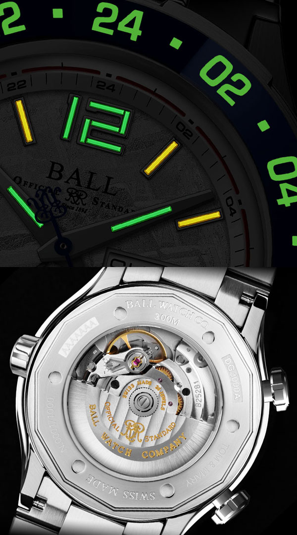 BALL WATCH(ボール ウォッチ) 2024新作 世界初の日付・曜日表示付きGMTウォッチである、ボール ウォッチ「ロードマスター マリン GMT」に隕石文字盤のオンラインブティック限定仕様が登場