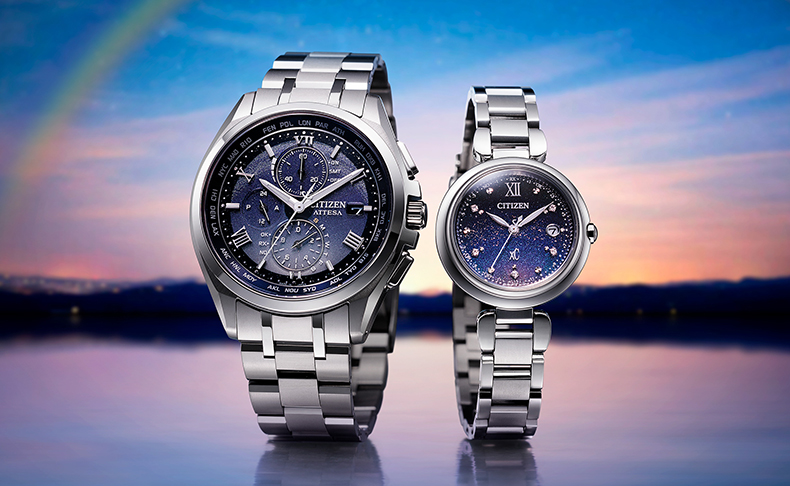 2024新作 「シチズン アテッサ」&「シチズン クロスシー」のDEAR Collectionに“見た人に幸せが訪れる”Night Rainbowをイメージしたペアモデルが登場