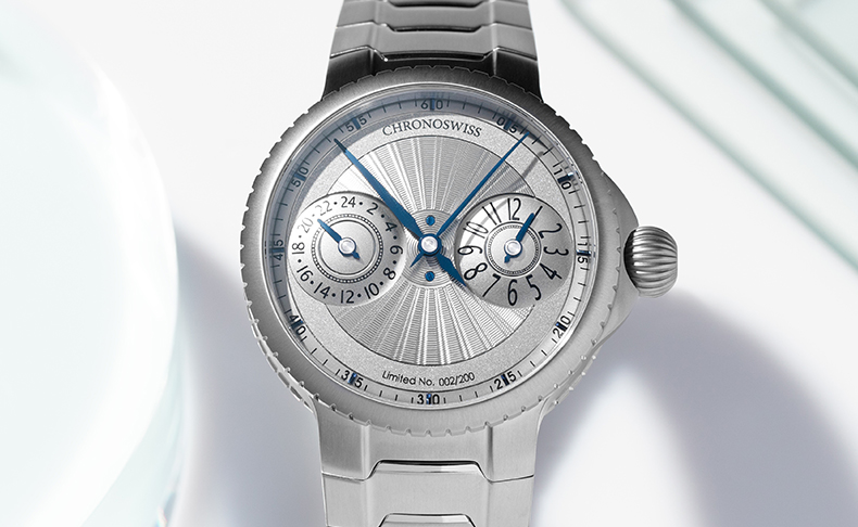 2026新作 クロノスイス「パルス GMT シルバー ギョーシェ」