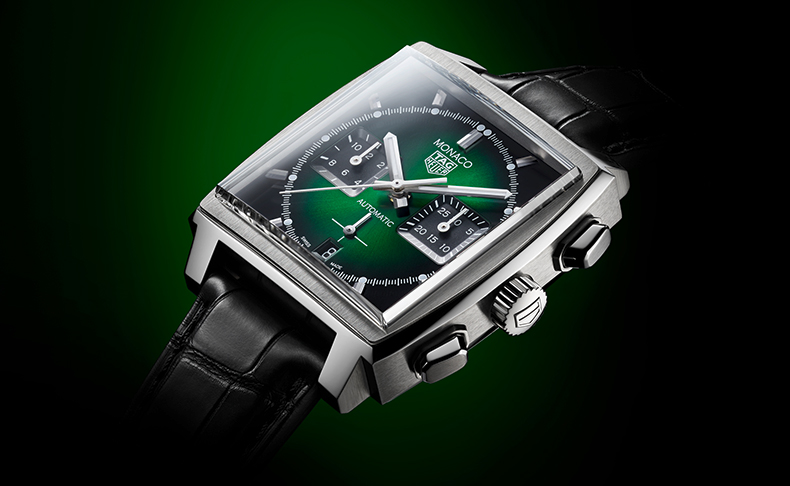 2021新作 タグ・ホイヤーからグランプリ・ドゥ・モナコ・ヒストリックを祝い「タグ・ホイヤー モナコ グリーン ダイヤル リミテッドエディション」が登場