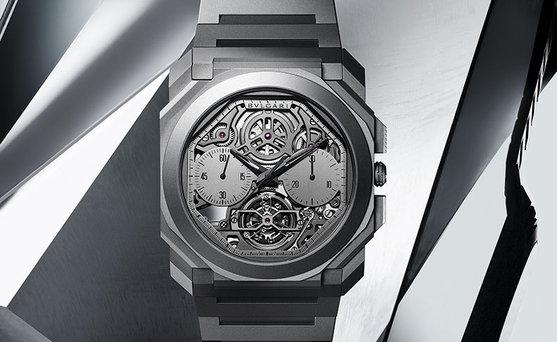 2020新作 卓越性と性能を物語るサーガを紡ぎ続け、6年間で6度目の世界記録。ブルガリ「オクト フィニッシモ トゥールビヨン クロノグラフ スケルトン オートマティック」