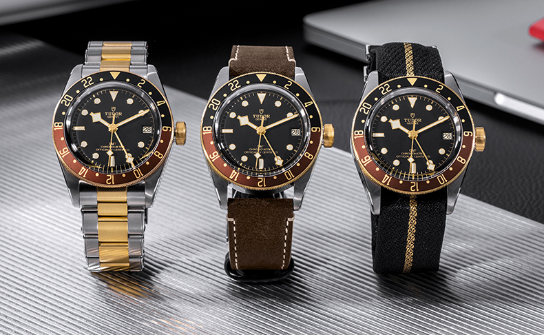 2022新作 チューダーのアイコンモデル「ブラックベイ GMT」に温かみのある配色とノスタルジックな佇まいが印象的なスチール&ゴールドバージョンが登場