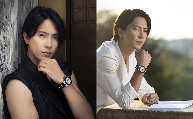 ローマで山下智久が纏う「ブルガリ アルミニウム 空山基 限定モデル」