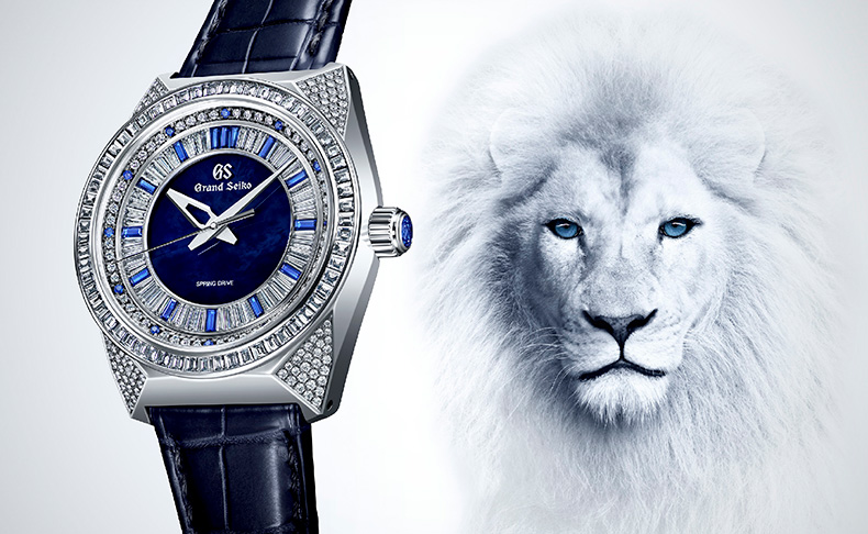 2023新作 ブランドを象徴する獅子をダイヤモンドとブルーサファイアで表現したジュエリーウオッチ。グランドセイコー「SBGD213」Watches and Wonders Geneva 2023にて発表