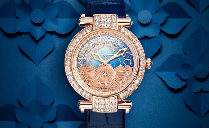 2023新作 詩情あふれる華麗な複雑機構を搭載。サファイアとダイヤモンドの空が時を彩る。ショパール「インペリアーレ インペリアーレ デイ&ナイト」