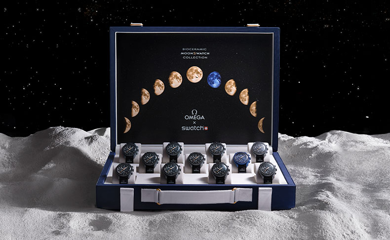 オメガが出品した「ムーンスウォッチ スーツケース」11点がサザビーズで落札。オービスに534,670スイスフラン(約9137万円)を寄付