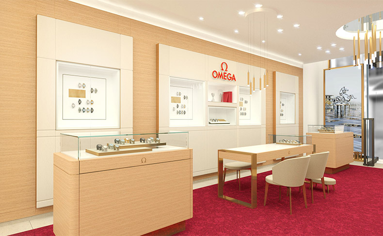 広島の人気ショップ集積地・金座街にあるオメガ正規販売店「オメガショップ 下村時計店 金座街店」が7月20日(土)にリニューアルオープン