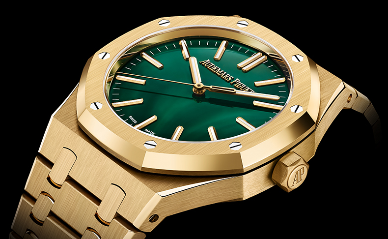2026新作 オーデマ ピゲ「ロイヤル オーク オートマティック」より37mmと41mmのマラカイトダイヤルモデルが登場