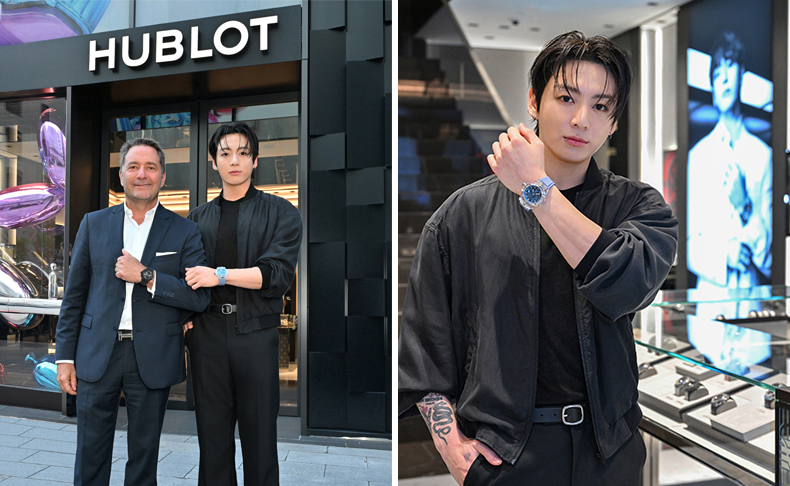 グローバル ブランドアンバサダー、ジョングクさんがウブロ銀座ブティックに初来店