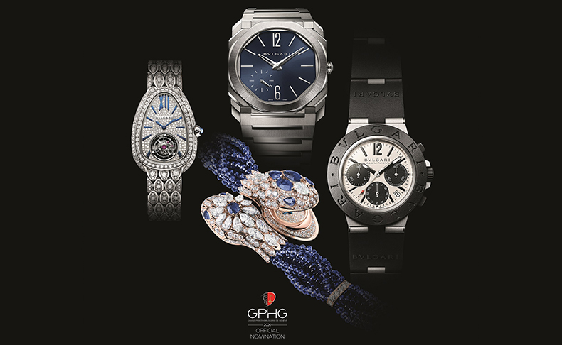 ブルガリが「ジュネーブ ウォッチ グランプリ 2020」の4つのカテゴリーでファイナリストとしてノミネート