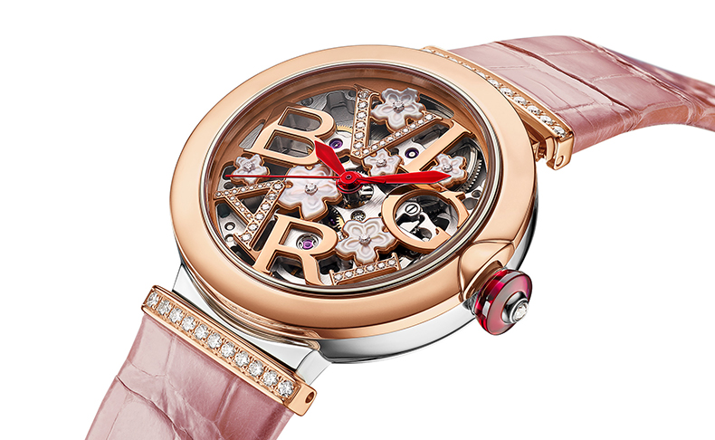 2021新作 情緒ある美しき日本の象徴、崇高なシンボルの桜が咲き誇る、ブルガリ「ルチェア スケルトン 桜 日本限定モデル」誕生