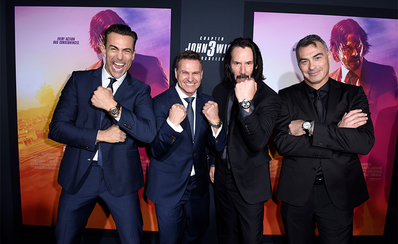 映画の興奮をもう一度! ジョン・ウィック着用時計「マネロ オートデイト」が仙台藤崎にて特別展示