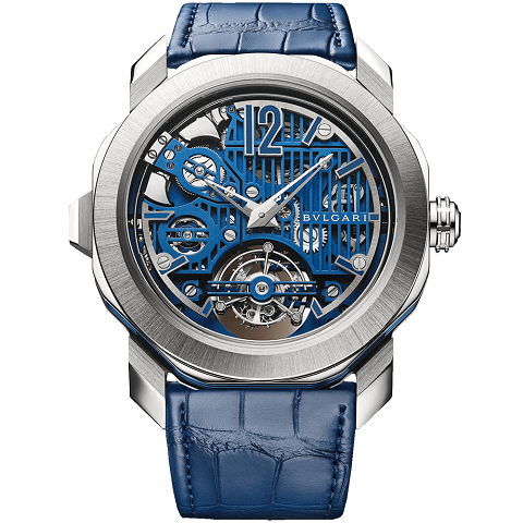 ブルガリ　BVLGARI オクト ローマ ブルー カリヨン トゥールビヨン 103627