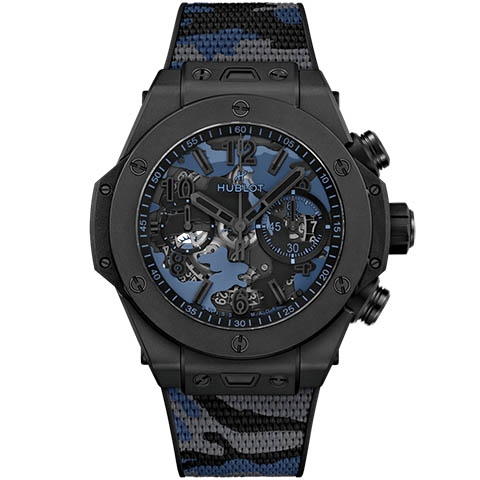 ウブロ　HUBLOT ビッグ・バン ウニコ オールブラック ブルーカモ 421.CI.0190.RX.JCAM