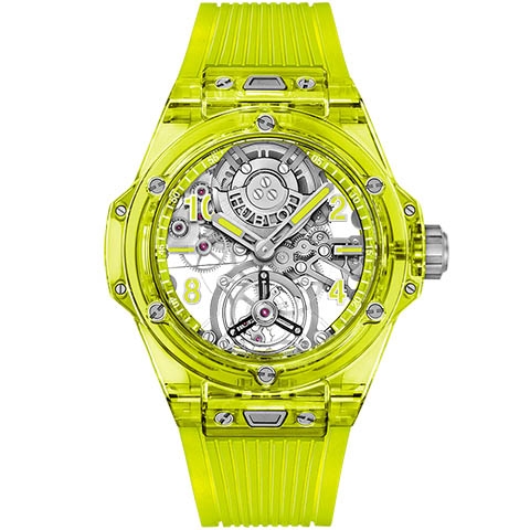 ウブロ　HUBLOT ビッグ・バン トゥールビヨン オートマティック イエローネオン SAXEM 429.JY.0120.RT