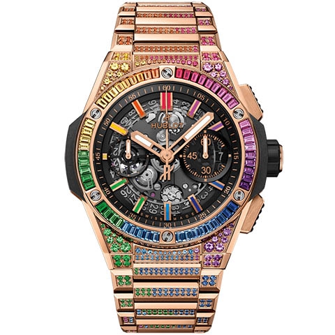 ウブロ　HUBLOT ビッグ・バン インテグレーテッド キングゴールド レインボー 451.OX.1180.OX.3999