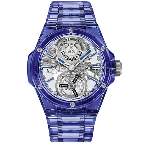 ウブロ　HUBLOT ビッグ・バン インテグレーテッド トゥールビヨン フルブルーサファイア 455.JL.0120.JL