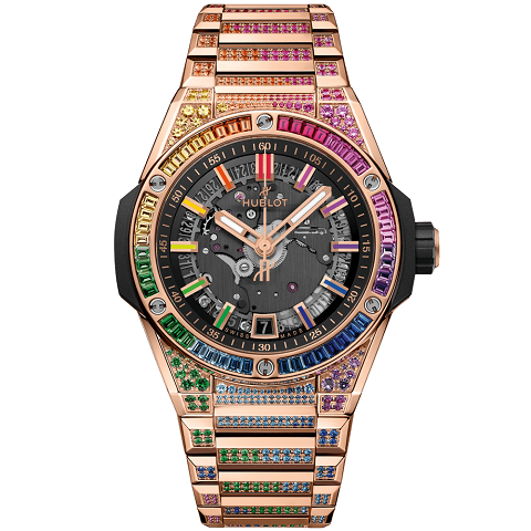ウブロ　HUBLOT ビッグ・バン インテグレーテッド タイムオンリー キングゴールド レインボー 456.OX.0180.OX.3999