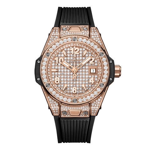 ウブロ　HUBLOT ビッグ・バン ワンクリック キングゴールド フルパヴェ 485.OX.9000.RX.1604