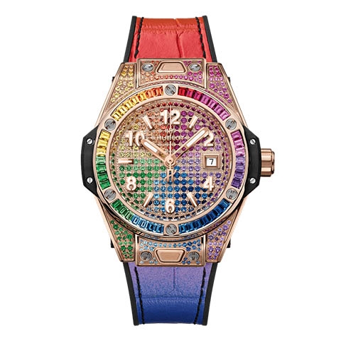 ウブロ　HUBLOT ビッグ・バン ワンクリック キングゴールド レインボー  485.OX.9900.LR.0999