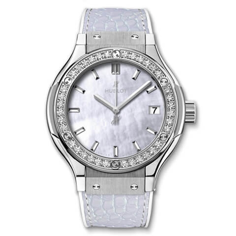 ウブロ　HUBLOT クラシック・フュージョン パールホワイト ダイヤモンド 581.NE.6070.LR.1204.JPN16