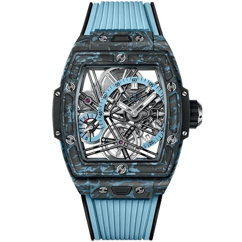 ウブロ　HUBLOT スピリット オブ ビッグ・バン トゥールビヨン 5デイ パワーリザーブ カーボン スカイブルー 645.QL.5117.RX