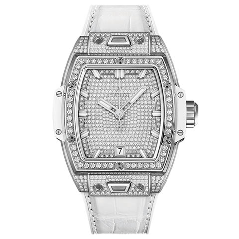 ウブロ　HUBLOT スピリット オブ ビッグ・バン チタニウム ホワイト フルパヴェ 662.NE.9000.LR.1604