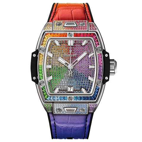 ウブロ　HUBLOT ウブロ  スピリット オブ ビッグ・バン チタニウム レインボー 662.NX.9900.LR.0999