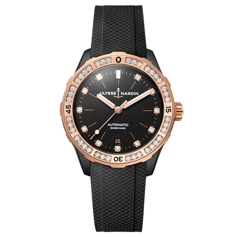 ユリス・ナルダン　ULYSSE NARDIN ダイバー レディ 8165-182B-3/BLACK