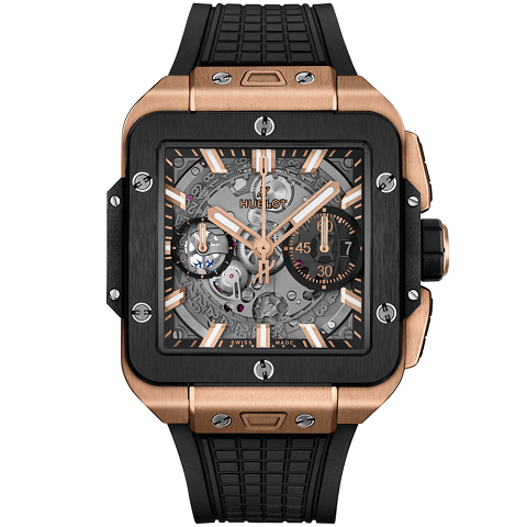 ウブロ　HUBLOT スクエア・バン ウニコ キングゴールド セラミック 821.OM.0180.RX