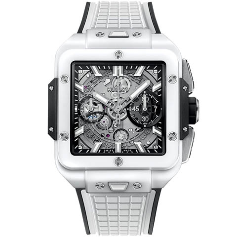 ウブロ　HUBLOT スクエア・バン ウニコ ホワイトセラミック 821.HX.0170.RX