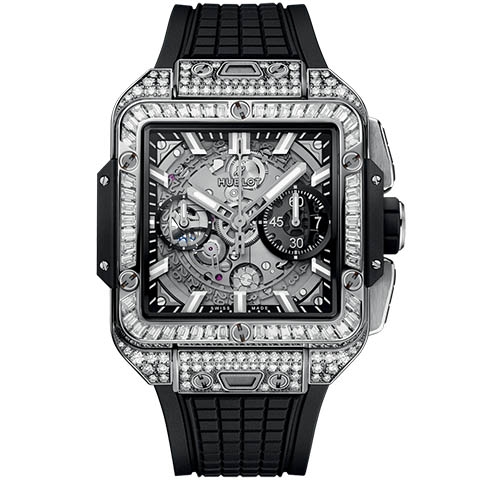 ウブロ　HUBLOT スクエア・バン ウニコ チタニウム ジュエリー 821.NX.0170.RX.0904