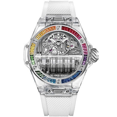 ウブロ　HUBLOT  ビッグ・バン MP-11 14デイ パワーリザーブ サファイア レインボー 911.JX.0102.RW.4099