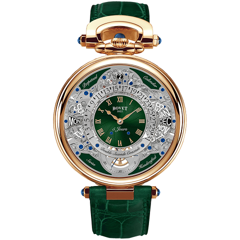 ボヴェ　BOVET アマデオフルリエ 43 ヴィルトゥオーソ 7 ゴールド グリーン ギョーシェ ACQPR017