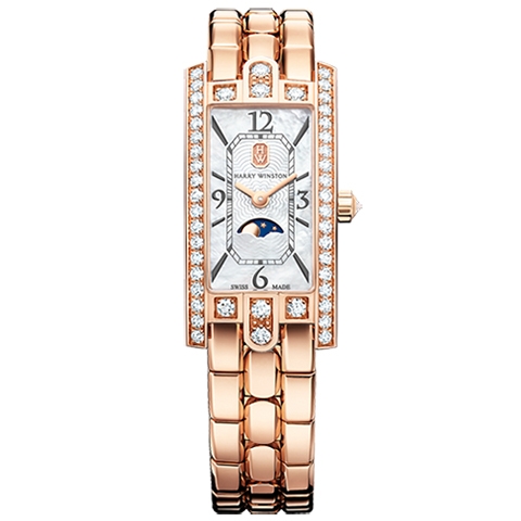 ハリー・ウィンストン　HARRY WINSTON HW アヴェニューC ミニ・ムーンフェイズ AVCQMP16RR002